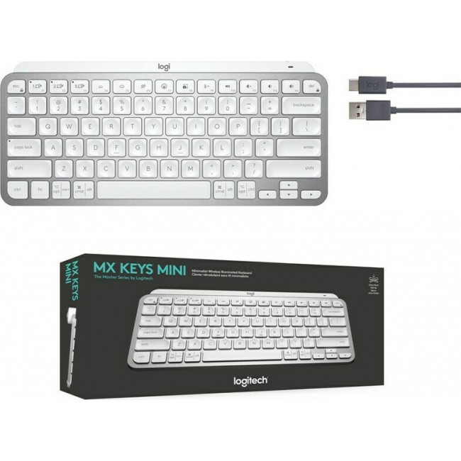 Πληκτρολόγιο Logitech MX Keys Mini Bluetooth Illuminated Grey 920-010499