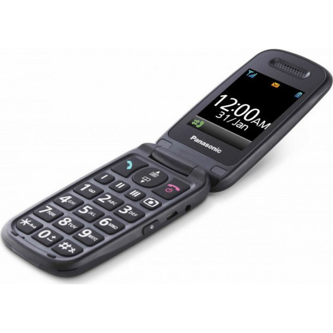 Panasonic KX-TU446 Single SIM Κινητό με Μεγάλα Κουμπιά Black