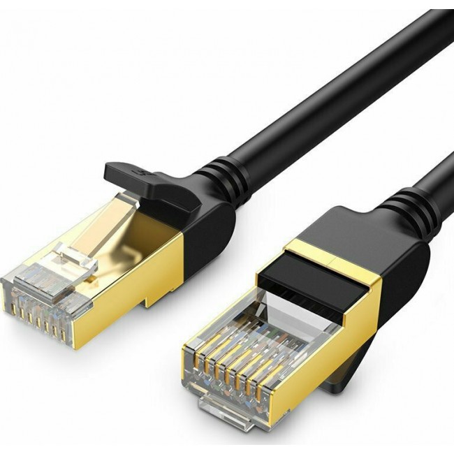 Ugreen F/FTP Cat.7 Καλώδιο Δικτύου Ethernet 0.5m Μαύρο (11229)