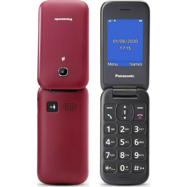 Panasonic KX-TU400EXR Single SIM Κινητό με Μεγάλα Κουμπιά Κόκκινο