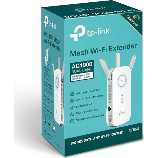 TP-Link RE550 AC1900 Wi-Fi Range Extender v1 (RE550) TP-Link RE550 AC1900 Wi-Fi Range Extender v1 (RE550)