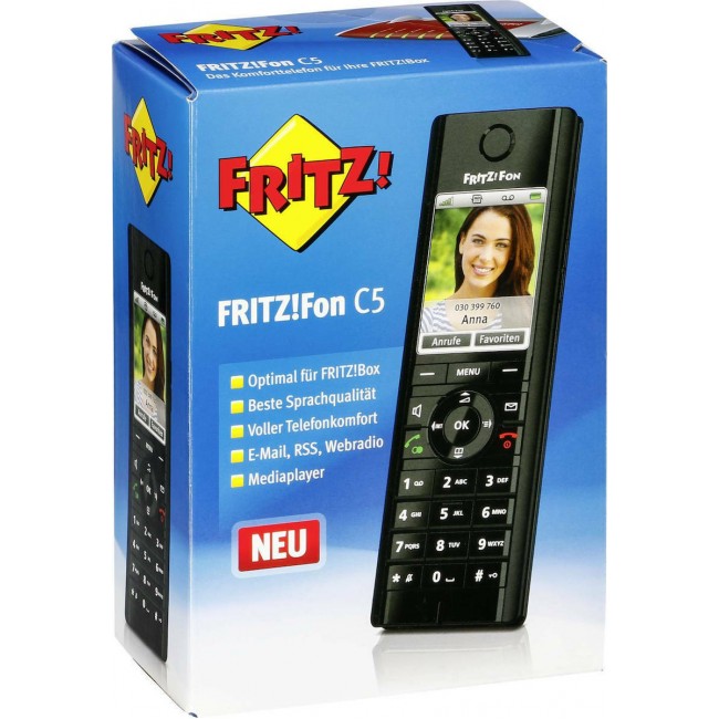 AVM FRITZ!Fon C5 Ασύρματο Τηλέφωνο IP Μαύρο (20002749)
