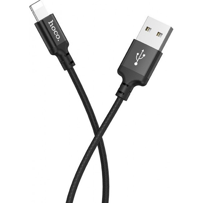 Hoco Regular Lightning USB Fast Data Cable 1m X14 Μαύρο