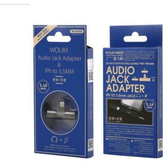 WK Adapter Lightning to Lightning & Jack Black WDC-094i