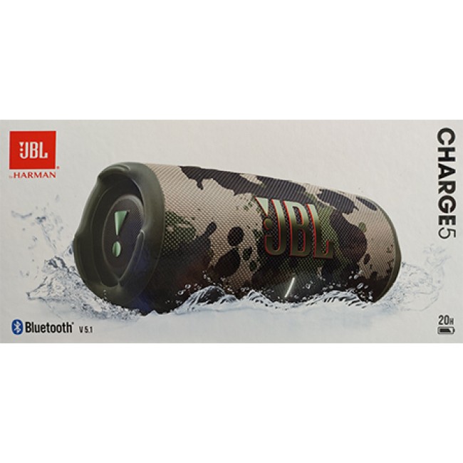 JBL Charge 5 Bluetooth Speaker IP67-Waterproof Powerbank (Squad)