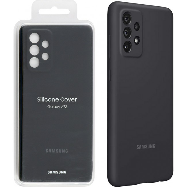 Samsung Silicone Cover Μαύρο (Galaxy A72)