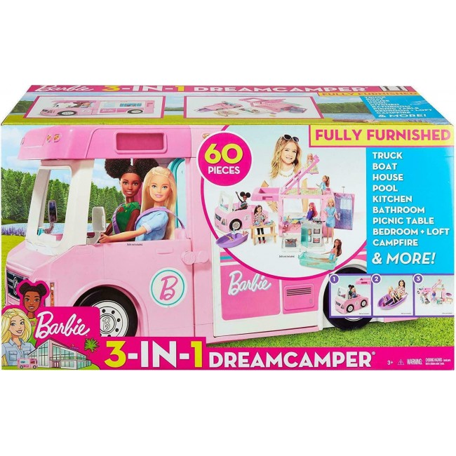 Mattel Barbie 3-Σε-1 Dreamcamper Τροχόσπιτο - GHL93