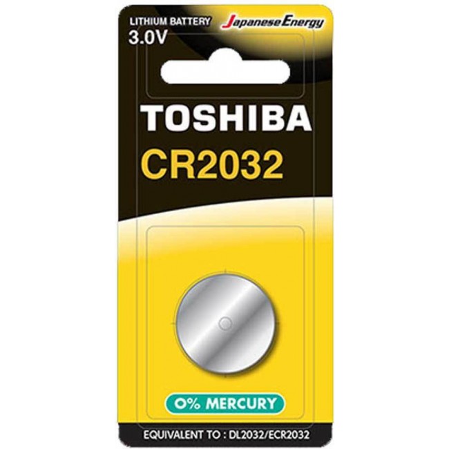 Toshiba Μπαταρία Λιθίου Ρολογιών CR2032 3V 1τμχ