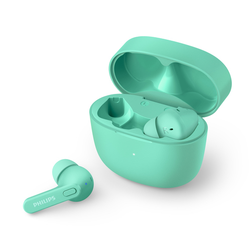 Philips TAT2206 In-ear Bluetooth Handsfree Ακουστικά με Θήκη Φόρτισης Τιρκουάζ