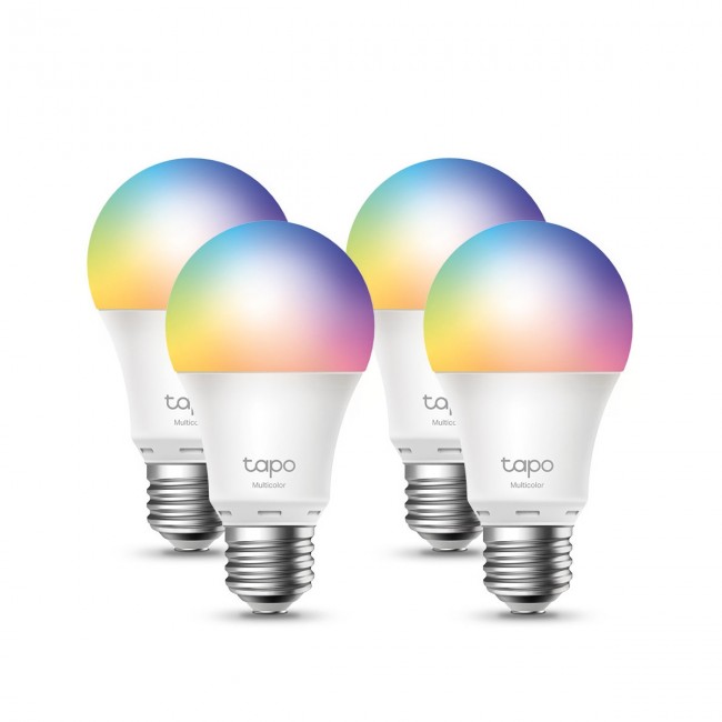 Smart Wi-Fi Light Bulb TP-Link Tapo L530E E27 8.7W Dimable Multicolor (4-Pack)