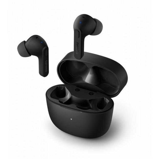 Philips TAT2206 In-ear Bluetooth Handsfree Ακουστικά με Θήκη Φόρτισης Μαύρα