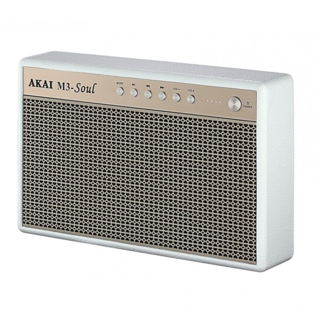 Akai M3 Soul Φορητό Bluetooth 5.0 Ηχείο 20W με Aux-In & USB (White)