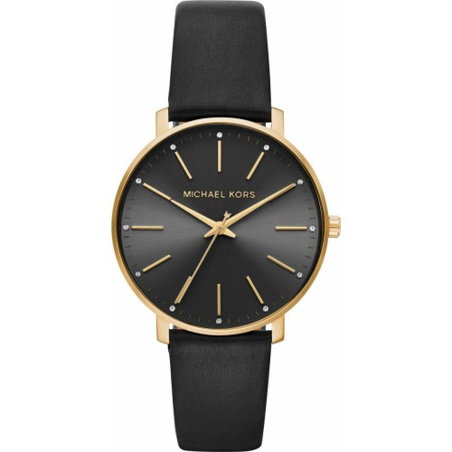 Michael Kors Pyper Ρολόι με Μαύρο Δερμάτινο Λουράκι (MK2747)