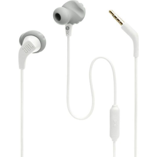 JBL Endurance RUN 2, In-Ear Sport Headphones, One Button control, Mic - White (JBLENDURRUN2WHT)