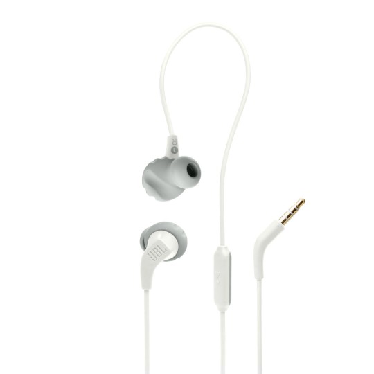 JBL Endurance RUN 2, In-Ear Sport Headphones, One Button control, Mic - White (JBLENDURRUN2WHT)