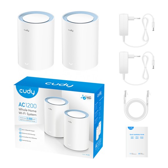 Access Point Cudy M1200 Whole Home Mesh WiFi System AC1200 (2-pack)