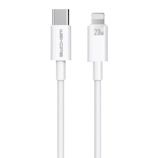 Charging Cable WK 20W PD TYPE-C/i6 White 1m WDC-168 6A Charging Cable WK 20W PD TYPE-C/i6 White 1m WDC-168 6A
