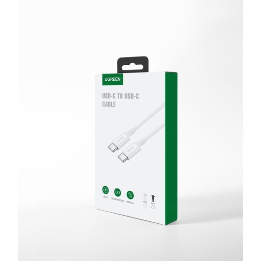 Ugreen Charging Cable Us264 Type-C-Type-C White 2M 60520 3A Ugreen Charging Cable Us264 Type-C-Type-C White 2M 60520 3A
