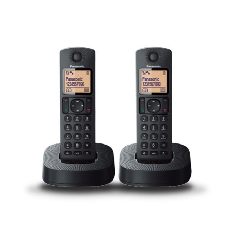 Panasonic KX-TGC312 DUO Ασύρματο Τηλέφωνο Μαύρο