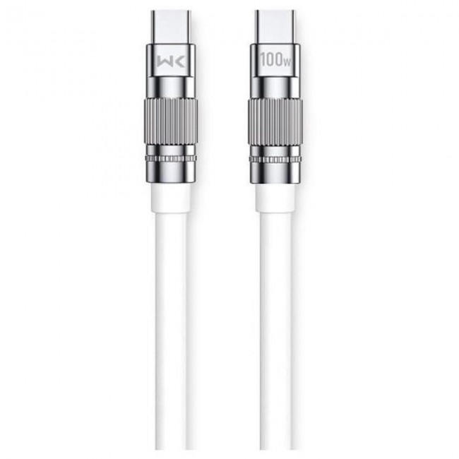 Charging Cable WK 100W TYPE-C/TYPE-C White 1m WDC-188 6A
