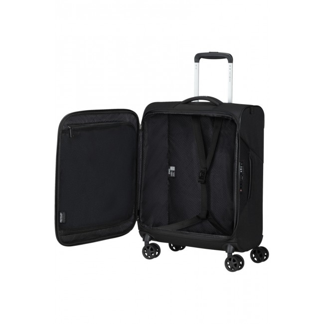 Samsonite Litebeam Spinner 55/20 Cabin Softshell Bαλίτσα Black