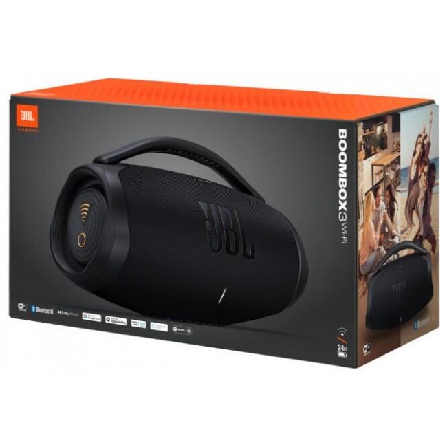 JBL Boombox 3 WiFi Αδιάβροχο Φορητό Ηχείο 200W με Διάρκεια Μπαταρίας έως 24 ώρες Μαύρο