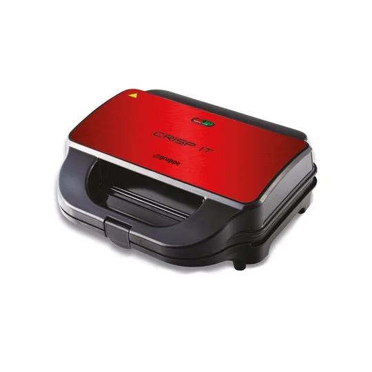 Gruppe Crisp It SW-298M Τοστιέρα με Αποσπώμενες Πλάκες για 2 Τοστ 900W Κόκκινη Gruppe Crisp It SW-298M Τοστιέρα με Αποσπώμενες Πλάκες για 2 Τοστ 900W Κόκκινη