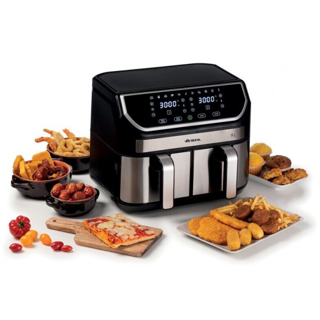 Φριτέζα Αέρος Ariete 4625 Air Fryer 9L Dual Black/Silver