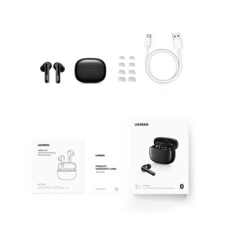 UGREEN HiTune T3 TWS Earphones ANC (black) (90401) UGREEN HiTune T3 TWS Earphones ANC (black) (90401)