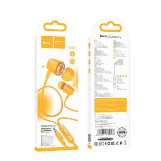 Hoco M107 Discoverer In-ear Handsfree με Βύσμα 3.5mm Κίντρινο Hoco M107 Discoverer In-ear Handsfree με Βύσμα 3.5mm Κίντρινο