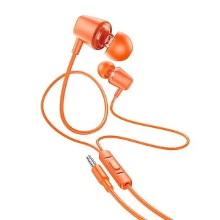 Hoco M107 Discoverer In-ear Handsfree με Βύσμα 3.5mm Πορτοκαλί