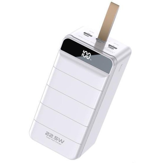 WK WP-271 Power Bank 80000mAh 22.5W με 3 Θύρες USB-A και Θύρα USB-C Power Delivery / Quick Charge 3.0 Minre White WK WP-271 Power Bank 80000mAh 22.5W με 3 Θύρες USB-A και Θύρα USB-C Power Delivery / Quick Charge 3.0 Minre White