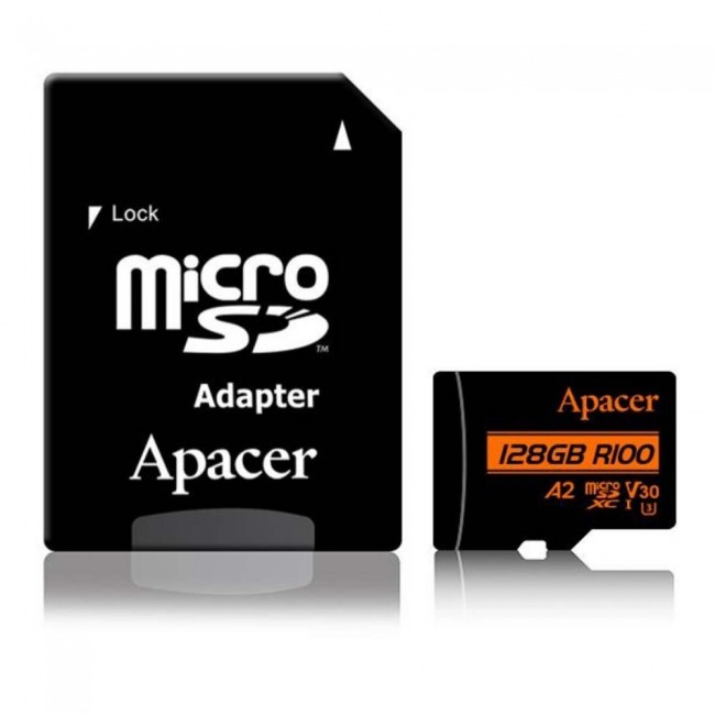 Apacer microSDXC Memory Card UHS-I U3 V30 A2 128GB