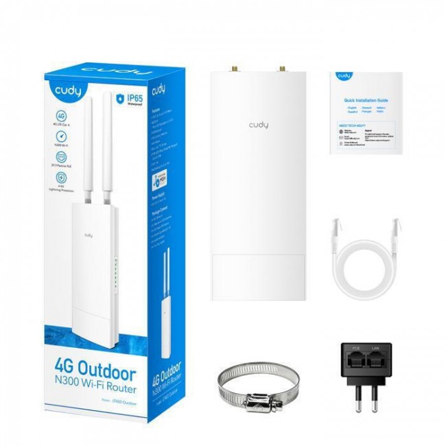 Cudy LT400 Outdoor Ασύρματο 4G Mobile Router Wi-Fi 4