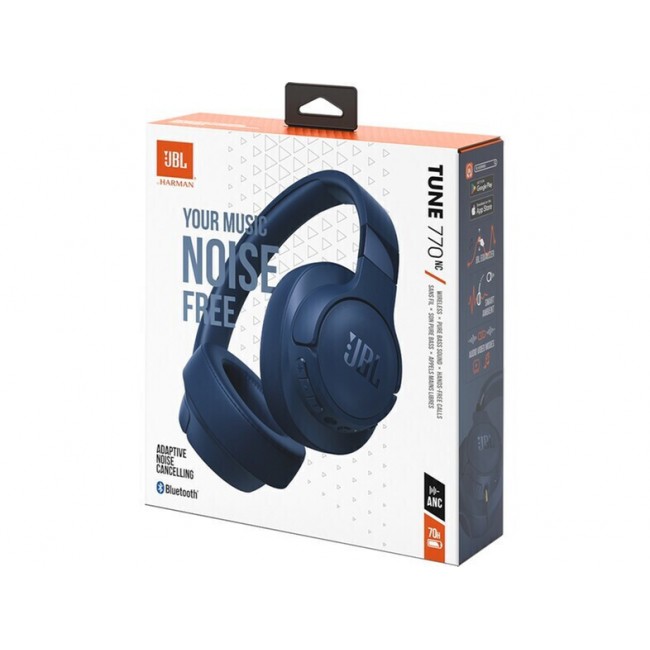 JBL Live 770NC Ασύρματα Bluetooth Over Ear Ακουστικά Blue