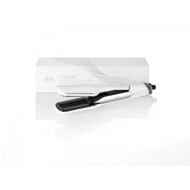 GHD Duet Πρέσα Μαλλιών με Κεραμικές Πλάκες White (HHWG1022)