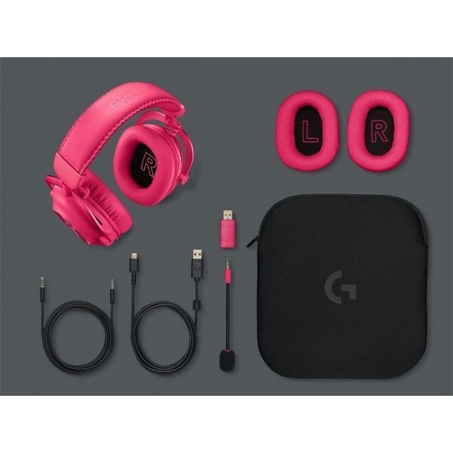 Logitech G PRO X 2 LIGHTSPEED Wireless Gaming Headset - Magenta