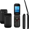 Powertech-Milly Flip PTM-38 Dual SIM Κινητό Μαύρο