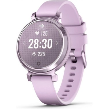 Garmin Lily 2 Aluminium Αδιάβροχο Smartwatch με Παλμογράφο (Metallic Lilac / Lilac Silicone Band)