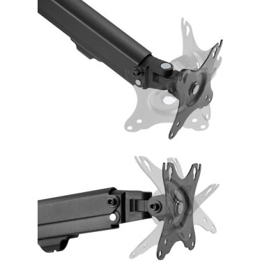 Powertech Βάση Γραφείου Οθόνης έως 27" με Βραχίονα (PT-1365)