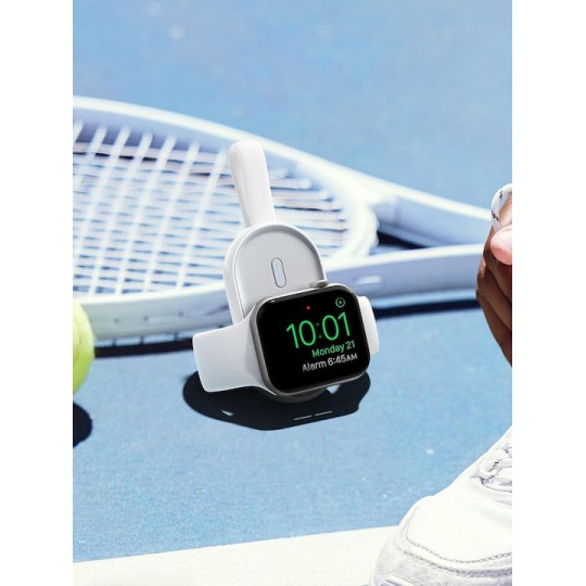 Veger W0102 1200mAh 2.5W Mini Portable Wireless Magnetic Wearable Charger Apple Watch White