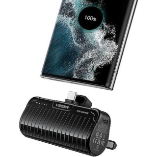 Veger W0558 Power Bank 5000mAh 20W με Θύρα USB-Type C Fast Charging Μαύρο