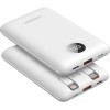 Veger C11 10,000mAh 22.5W PD Digital Display Powerbank With Built In Non-MFI Lightning & USB-C Cable White