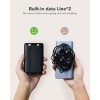 Veger C11 10,000mAh 22.5W PD Digital Display Powerbank With Built In Non-MFI Lightning & USB-C Cable Black