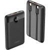 Veger C11 10,000mAh 22.5W PD Digital Display Powerbank With Built In Non-MFI Lightning & USB-C Cable Black