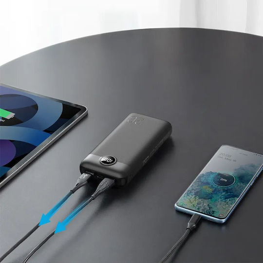 Veger L20S Power Bank 20000mAh 20W με 2 Θύρες USB-A Black