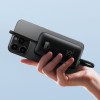 Veger K1 10,000mAh 35W PD Digital Display Powerbank With Built In Non-MFI Lightning & USB-C Cable Black