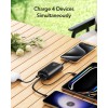 Veger K1 10,000mAh 35W PD Digital Display Powerbank With Built In Non-MFI Lightning & USB-C Cable Black