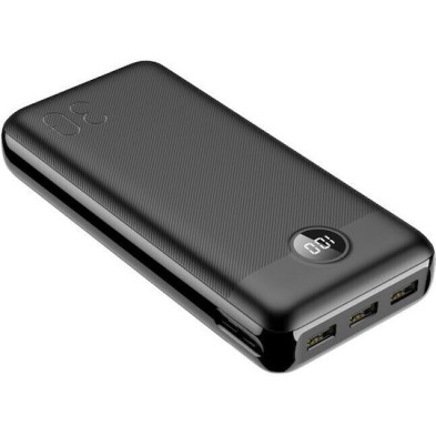 Veger L30 Power Bank 30000mAh 20W με 3 Θύρες USB-A και Θύρα USB-C Μαύρο