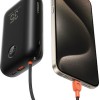 Veger K3 30,000mAh 35W PD Digital Display Powerbank With Built In Non-MFI Lightning & USB-C Cable Black